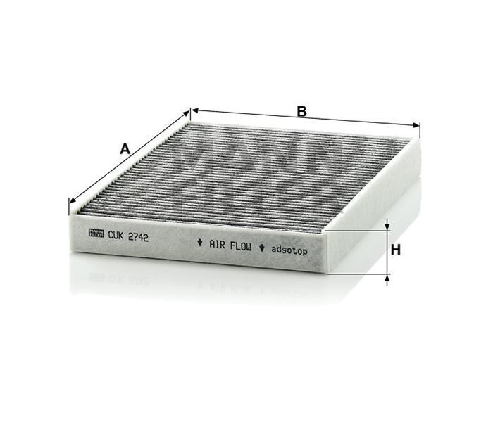 Mann Cuk2742 Polen Filtresi 407 2004 Sonrası / C5 2008 Sonrası C6 2006 Sonrası Karbonlu
