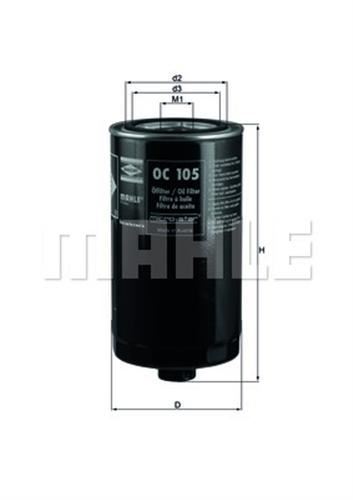 Knecht Oc105 Yağ Filtresi Transporter T4 90-03 Lt28-35 82-96 2.4