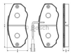 Bosch 986494048 Fren Balatası Ön Fişli Ducato 2002 Sonrası / Boxer 2002 Sonrası / J