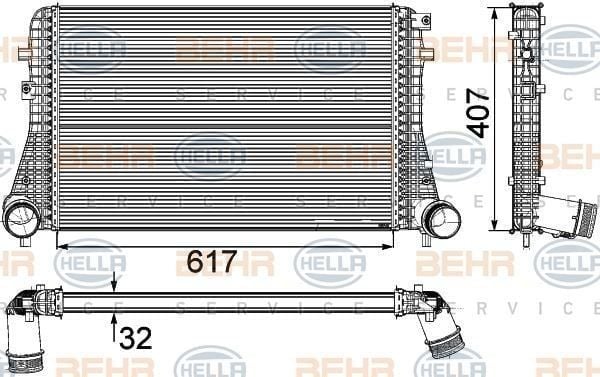 BEHR 8Ml376746-741 Turbo Radyatörü Passat B6 B7 Cc 1.6 Tdı 2.0 Td