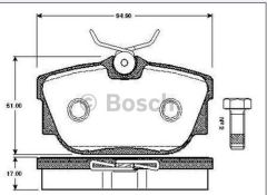 Bosch 986494051 Fren Balatası Arka Fişli Sharan 1995 Sonrası Transporter T