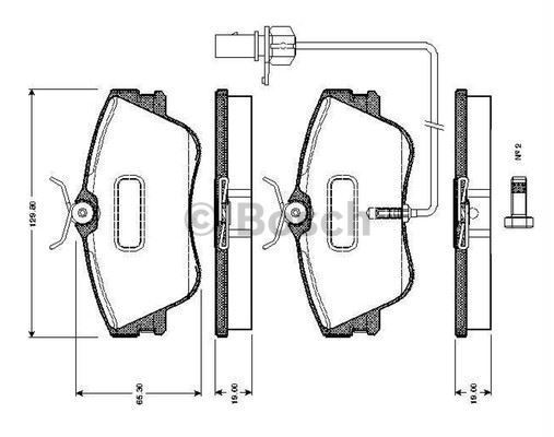 Bosch 986424672 Fren Balatası Ön Fişli Transporter T4 90-03