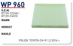 WUNDER WP960 POLEN FİLTRESİ - TOYOTA CH-R 1,2 2016 -