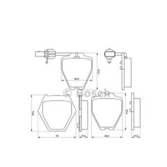 Bosch 986424690 Fren Balatası Ön Fişli Passat 00-05 / A4 S4 Quatr