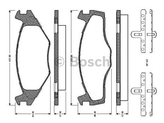 Bosch 986494057 Fren Balatası Ön Polo III 1999 Sonrası Polo Classıc 1995 Sonrası /