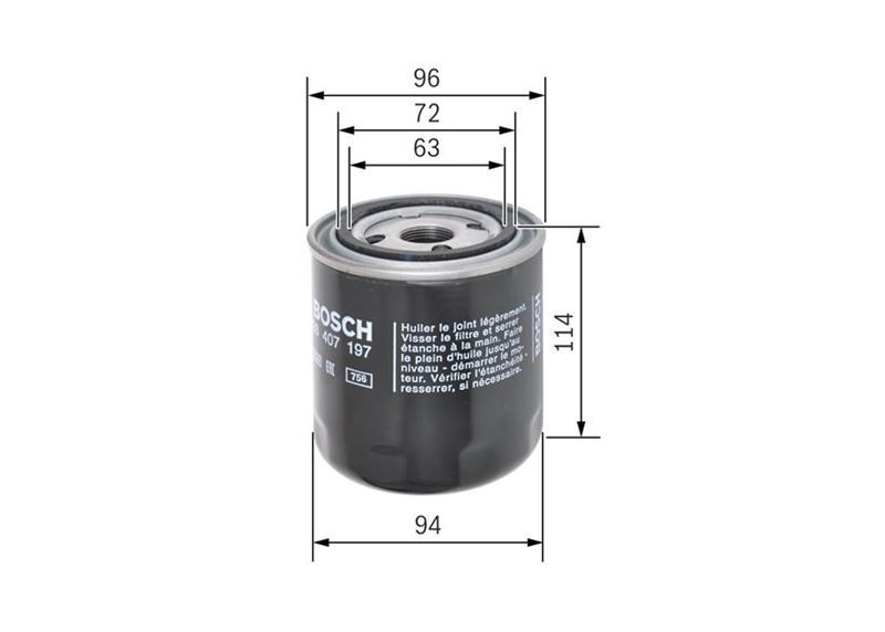 Bosch F026407142 Yağ Filtresi