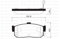 Sangsıng Sp1107R Fren Balatası Arka Almera I 1.4 1.6 2.0 Gtı 2.0D