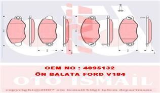 Trw Gdb1461 Fren Balatası Ön Transıt V184 00-06 Önden Çekıslı