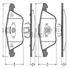 Bosch 986494077 Fren Balatası Ön Vectra C 2002 Sonrası 2.8 V6 / A4 04-08 A