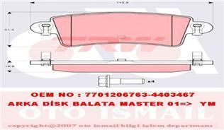 Trw Gdb1470 Fren Balatası Arka Master Iı 1998 Sonrası / Movano A 1998 Sonrası / Int