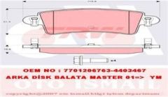 Trw Gdb1470 Fren Balatası Arka Master Iı 1998 Sonrası / Movano A 1998 Sonrası / Int