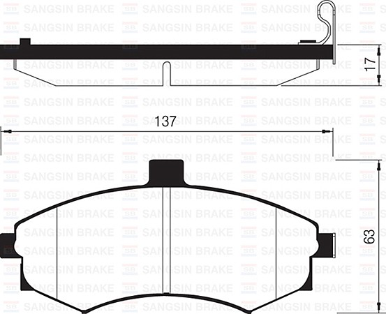 Sangsıng Sp1152 Fren Balatası Ön Fişli Elantra 1.6 1.8 2.0 Crdı 0
