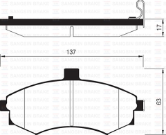 Sangsıng Sp1152 Fren Balatası Ön Fişli Elantra 1.6 1.8 2.0 Crdı 0