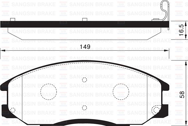 Sangsıng Sp1157 Fren Balatası Ön Starex 2004 Sonrası Santafe 00-06 Gdb3412