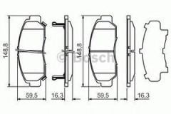 Bosch 986424722 Ön Balata Honda Cıvıc Sedan (07-11)- Frv 07=-