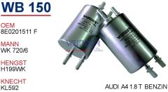 WUNDER WB150 BENZİN  FİLTRESİ - AUDİ A4 +CABRİOLET (8E/8H , B6+B7