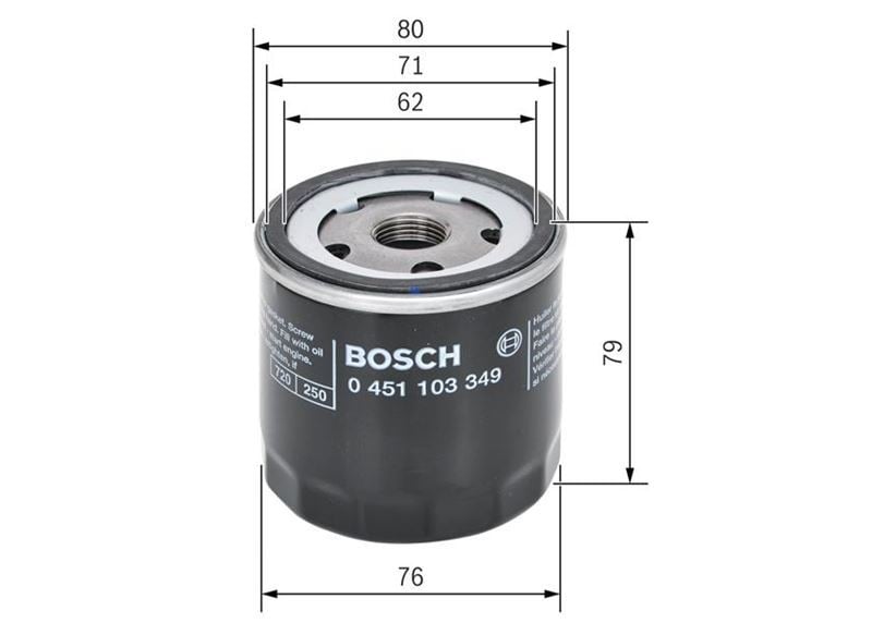 Bosch F026407197 Yağ Filtresi