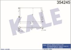 Kale 354245 Su Radyatörü (650×453×34) A3 Octavıa Iı Beetle Caddy