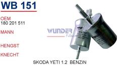 WUNDER WB151 BENZİN  FİLTRESİ - SKODA YETİ , RAPİD