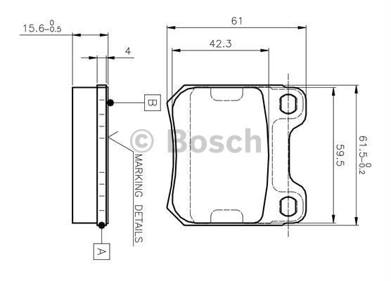 Bosch 986424754 Fren Balatası Arka Vectra B 1995 Sonrası Omega 1986 Sonrası Senator