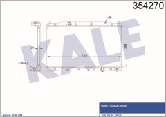 Kale 354270 Su Radyatörü (400×730×26) Honda Cr-V Iıı 2.2 Y-Cdty 4