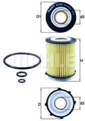 Mahle Ox982D Yağ Filtresi Mercedes W176 W246 W204 12-