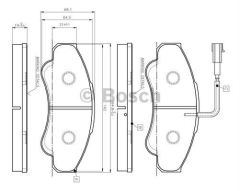 Bosch 986424769 Fren Balatası Ön Fişli Ducato 94-02 / Boxer 94-02