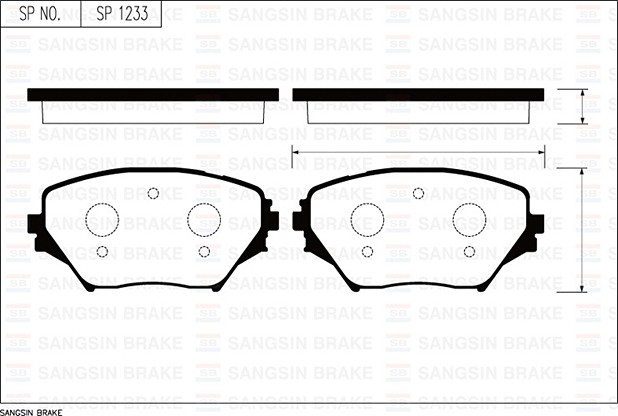 Sangsıng Sp1233 Fren Balatası Ön Rav 4 Iı 1.8 Vvtı 2.0Vvtı 2.0 D4