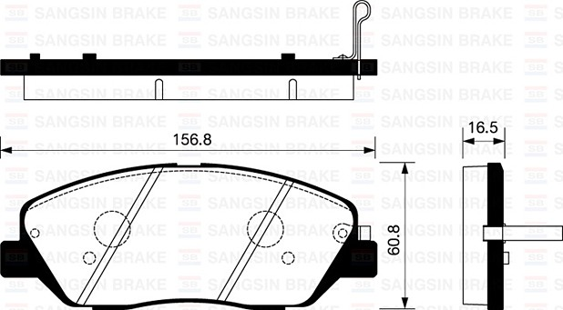 Sangsıng Sp1246 Fren Balatası Ön Santafe 2.2Crdı 2.2Crdı 4X4 2.2