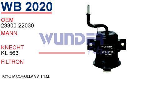 WUNDER WB2020 BENZİN FİLTRESİ - TOYOTA VVTi Y.M