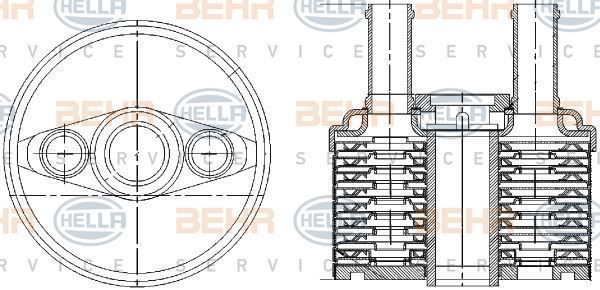 BEHR 8Mo376787-691 Yağ Soğutucusu Golf V 2004 Sonrası 1.6 Fsı 1.6 16V 2.0