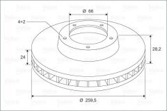 Valeo 297532 Fren Diski (Ön) (X1) Peugeot 406 (8B) 1.6. 406 (8B)