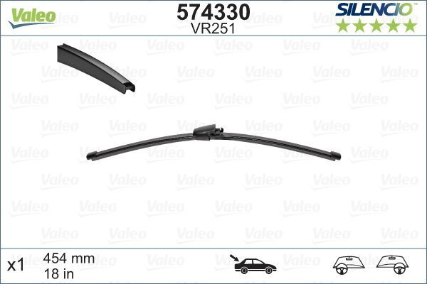 Valeo 574330 Silecek Süpürgesı Arka Arka Transporter T5  Çıft Kap