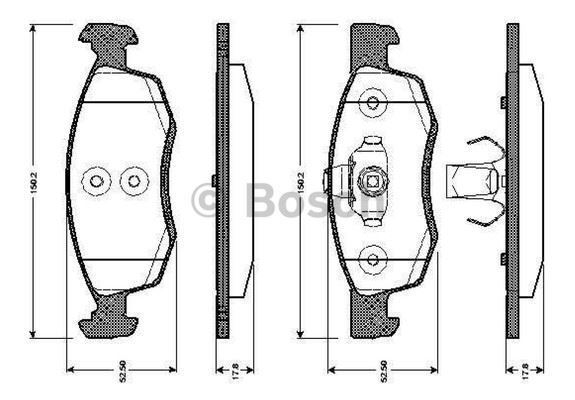 Bosch 986494197 Fren Balatası Ön Logan I 2004 Sonrası Sandero I 08-