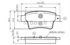 Bosch 986494199 Fren Balatası Arka C4 Grand Pıcasso 2006 Sonrası C4 Pıcass