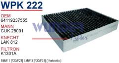 WUNDER WPK222 POLEN  FİLTRESİ - BMW 1 [F20/F21] BMW 3 [F30/F31]