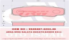 Trw Gdb1521 Fren Balatası Arka Ducato 94-02 / Boxer 94-02 / Jumpe