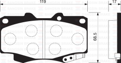 Sangsıng Sp1375 Fren Balatası Ön Hılux Pıckup 2.5D 4D 4Wd 2001 Sonrası Gdb