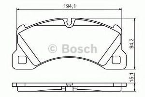 Bosch 986494206 Fren Balatası Ön Touareg 7L 2002 Sonrası Touareg 7P  2010 Sonrası /