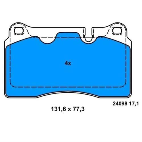 Bosch 986494207 Fren Balatası Ön Touareg 7L 2003 Sonrası Touareg 7P 10-