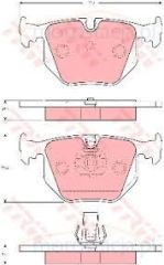 Trw Gdb1527 Fren Balatası Arka Bmw 3  E46 Bmw 7  E38 Bmw 8  E31 M