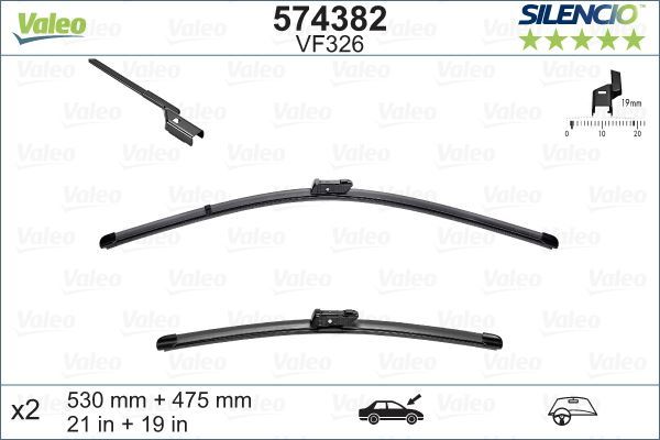Valeo 574382 Cam Silgi Süpürgesı Polo -08 / Cordoba 2002 Sonrası Ibıza 02-
