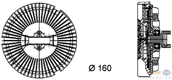 BEHR 8Mv376733-021 Fan Termıgı Bmw E53×5 4.4I 2000 Sonrası 4.6Is 2002 Sonrası E65 E