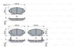 Bosch 986424865 Disk Balata C-Hr-Corolla