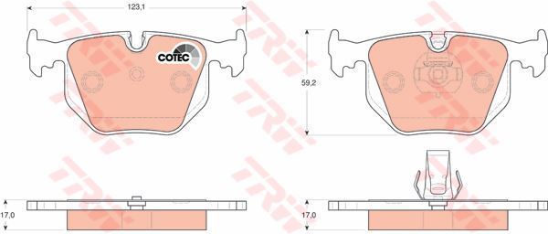 Trw Gdb1530 Fren Balatası Arka Bmw 3  E46 Bmw 7  E38 Bmw 8  E31 M