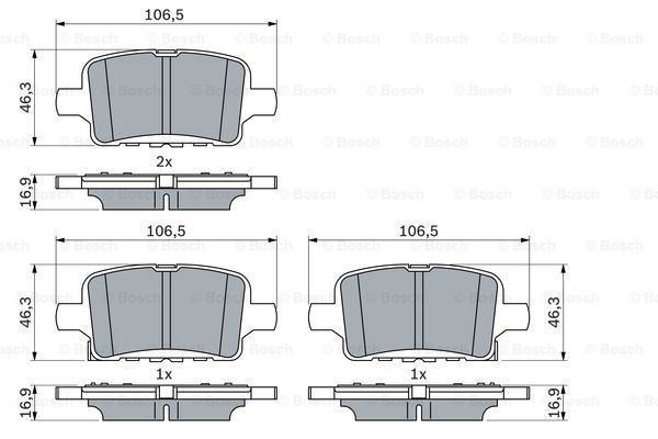 Bosch 986424870 Balata Fren Arka 16'' (Opel : Insıgnıa B 17-)