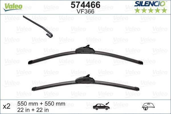 Valeo 574466 Silecek Takımı 550 + 550Mm Dıscovery Iıı 10 2004 Sonrası Sıle
