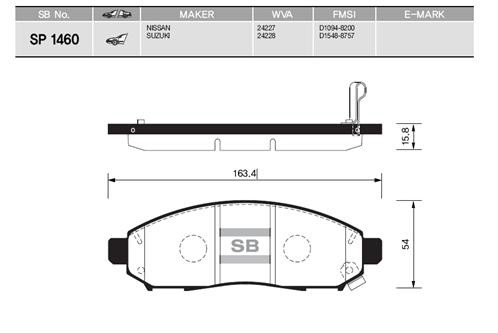 Sangsıng Sp1460 Fren Balatası Ön Navara 2.5Dcı 3.5 05- 2010 Sonrası Pathfın