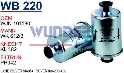 WUNDER WB220 BENZİN  FİLTRESİ - LAND ROVER 98-06- -ROVER 100-200-