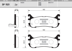 Sangsıng Sp1521 Fren Balatası Arka Mazda 323 Lantıs 95-98 Mx-5 98